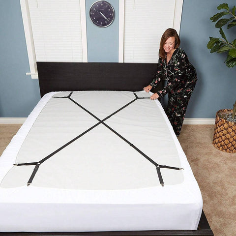 2/4 Adjustable Cross Bed Sheet Straps - Secure Bed Sheets, Triangular Elastic Buckles Suitable For All Mattress Covers