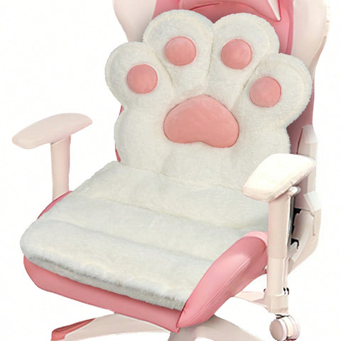 L-Shape Faux Rabbit Fur Chair Cushion, Gaming Seat Pad, Comfortable Plush Cushion For Office Chair & Room Decor, Adult Gaming Accessory